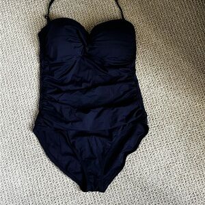 Anne Cole Navy Strapless One Piece Swimsuit | Size 10 NWOT
